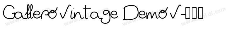 GalleroVintage DemoV字体转换